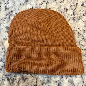 Classic Knit Beanie in Warm Brown